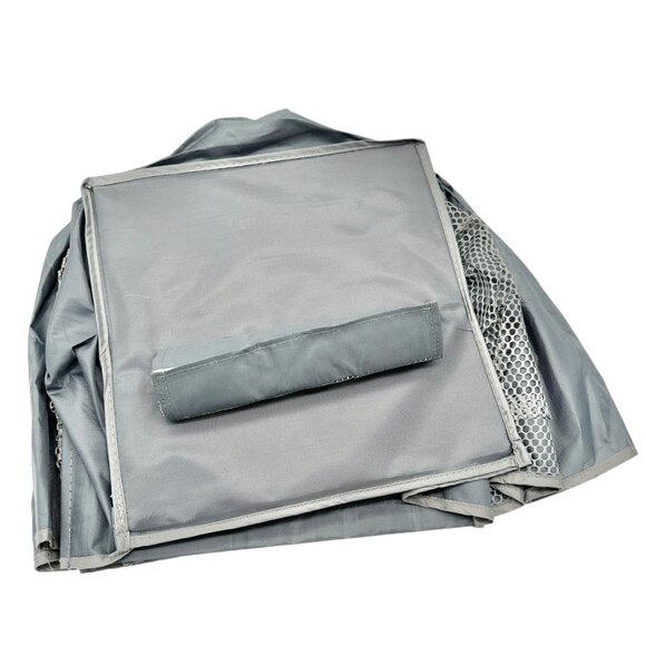 Hanging Closet Organizer Side Mesh Pockets Storage Gray Foldable & Collapsible - Picture 6 of 6